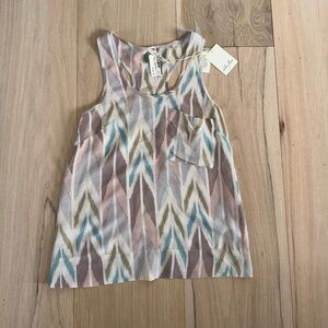 Chelsea Flower Colorful Tank 100% Silk Size XS NWT